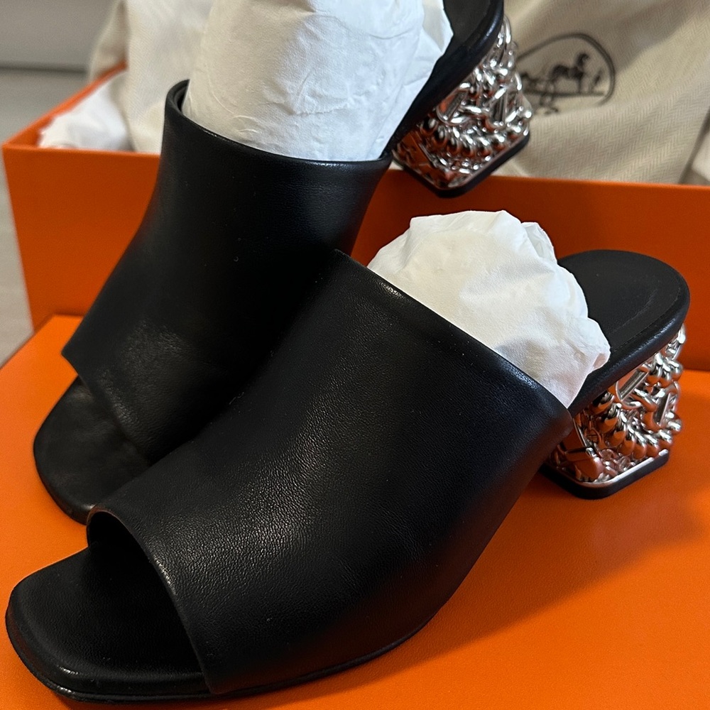 Hermes Nappa Glossy 60 Sandal